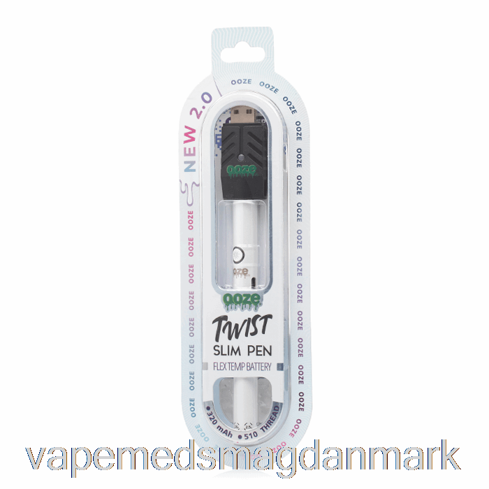 Engangs Vape Danmark Ooze Slim Twist Pen 2.0 Flex Temp Batteri Polar Pearl